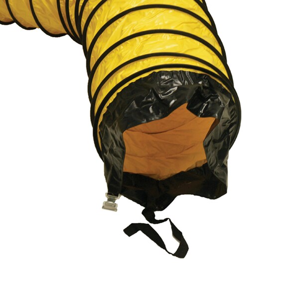 Ventilador de Aire Amarillo - Manguera de Conducto de Ventilación - Manguera de 8" de Diámetro x 25 pies de Longitud (Totalmente Estirada)