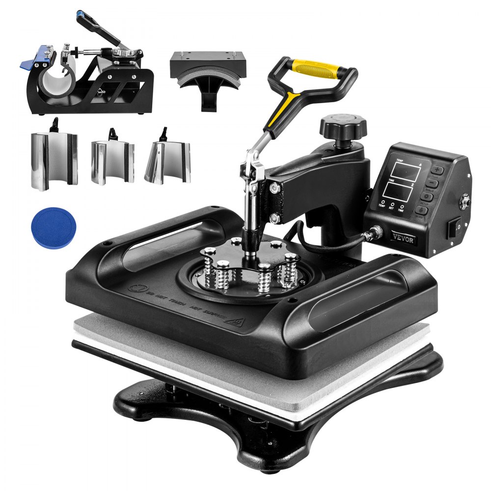 VEVOR Upgrade Heat Press Machine ETL Quality & Safety Certificated 12 x 15 in 8 in 1 Heat Press Power-Saving Combo Multifunctional Sublimation 360°Rotation Heat Press Shirt Printing Machine Black - TJBYXKHSP8001E2MZV1