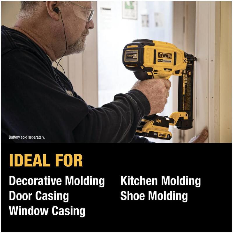 Clavadora inalámbrica eléctrica DEWALT 20V MAX XR de iones de litio de 18 galgas (sólo herramienta) - DCN680B