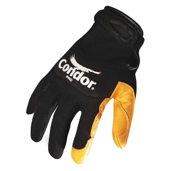 Guantes Mecánicos Condor, S, Negro/Oro, Esponja/Neopreno - 46UC34.