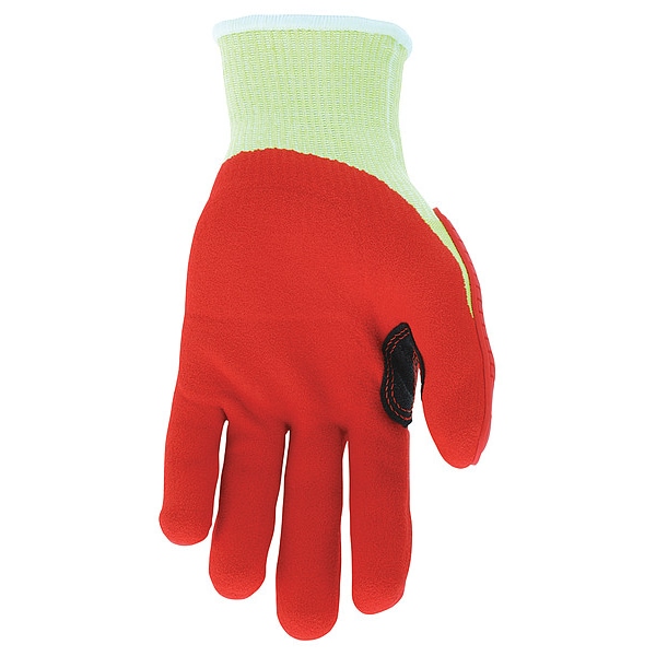Guantes recubiertos de seguridad Mcr, nivel de corte A4, calibre 13, rojo/blanco/amarillo, 2XL - UT1953XXL