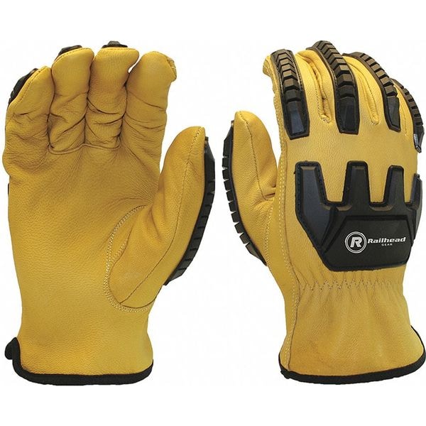 Guantes resistentes al corte Railhead Gear, Nivel de corte A3, color café, talla 5XL - RH-GS-5X