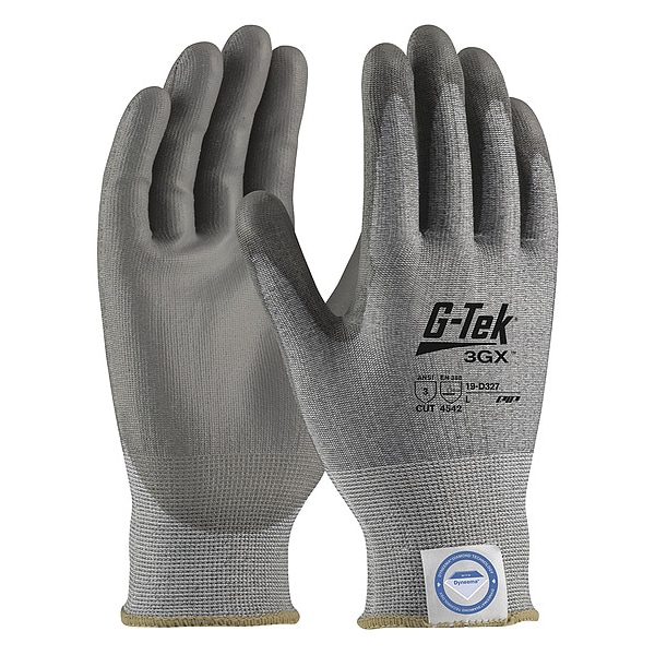 Guante resistente a cortes Pip, Nivel de corte A3, 15 ga, gris, XL - 19-D327/XL