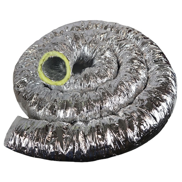 Ducto Aislado Flexible para HVAC R-8, 4 pulgadas