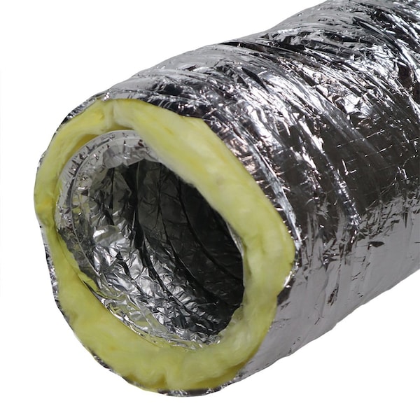 Ducto Aislado Flexible para HVAC R-8, 4 pulgadas