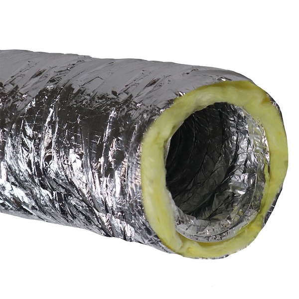 Ducto Aislado Flexible para HVAC R-8, 4 pulgadas