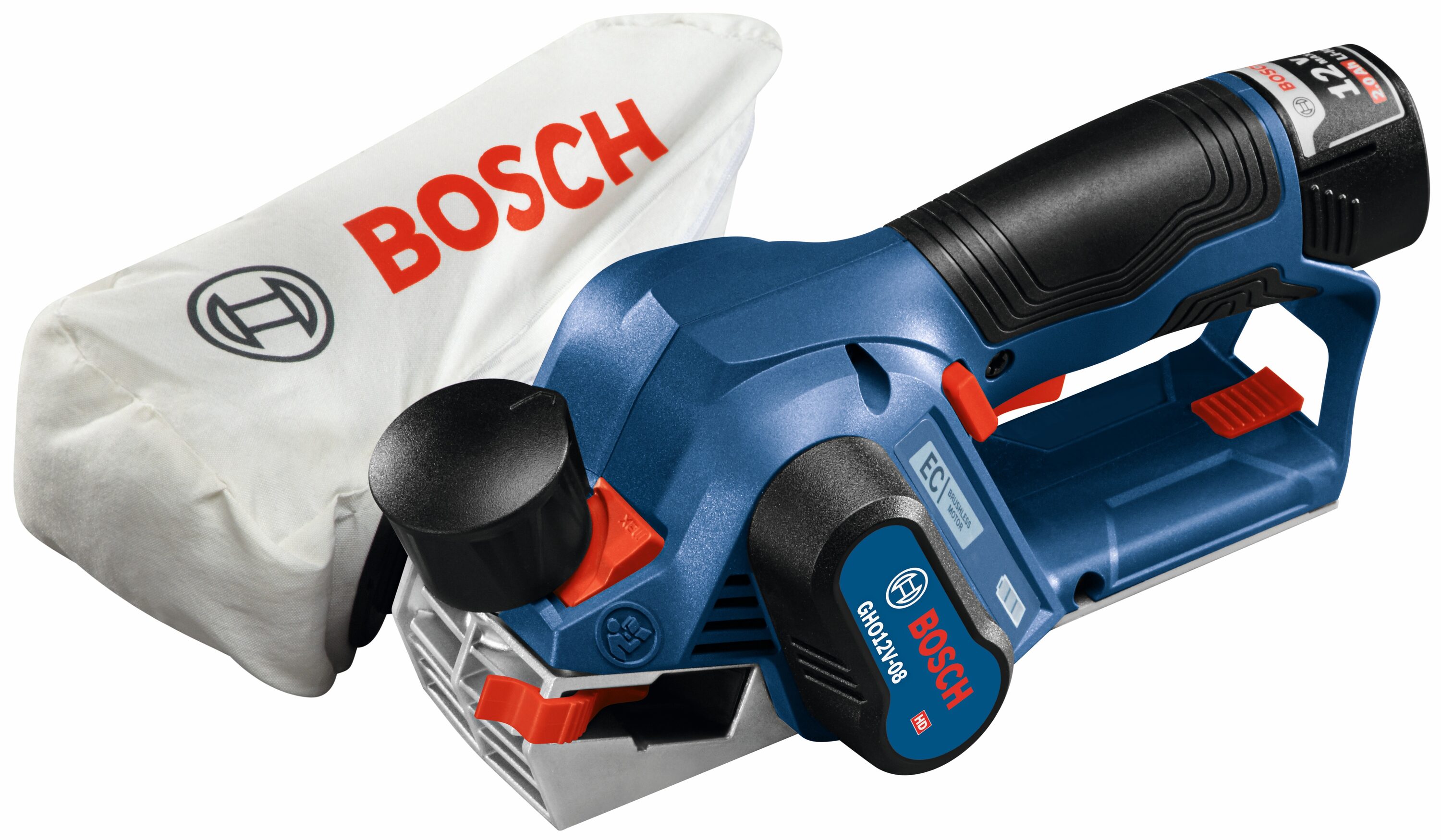 Cepillo eléctrico portátil de 12 voltios Bosch 2.2000 pulgadas GHO12V-08N