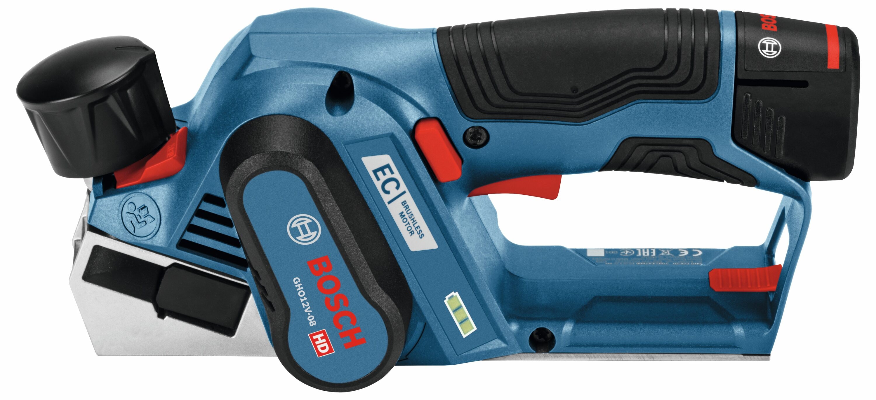Cepillo eléctrico portátil de 12 voltios Bosch 2.2000 pulgadas GHO12V-08N