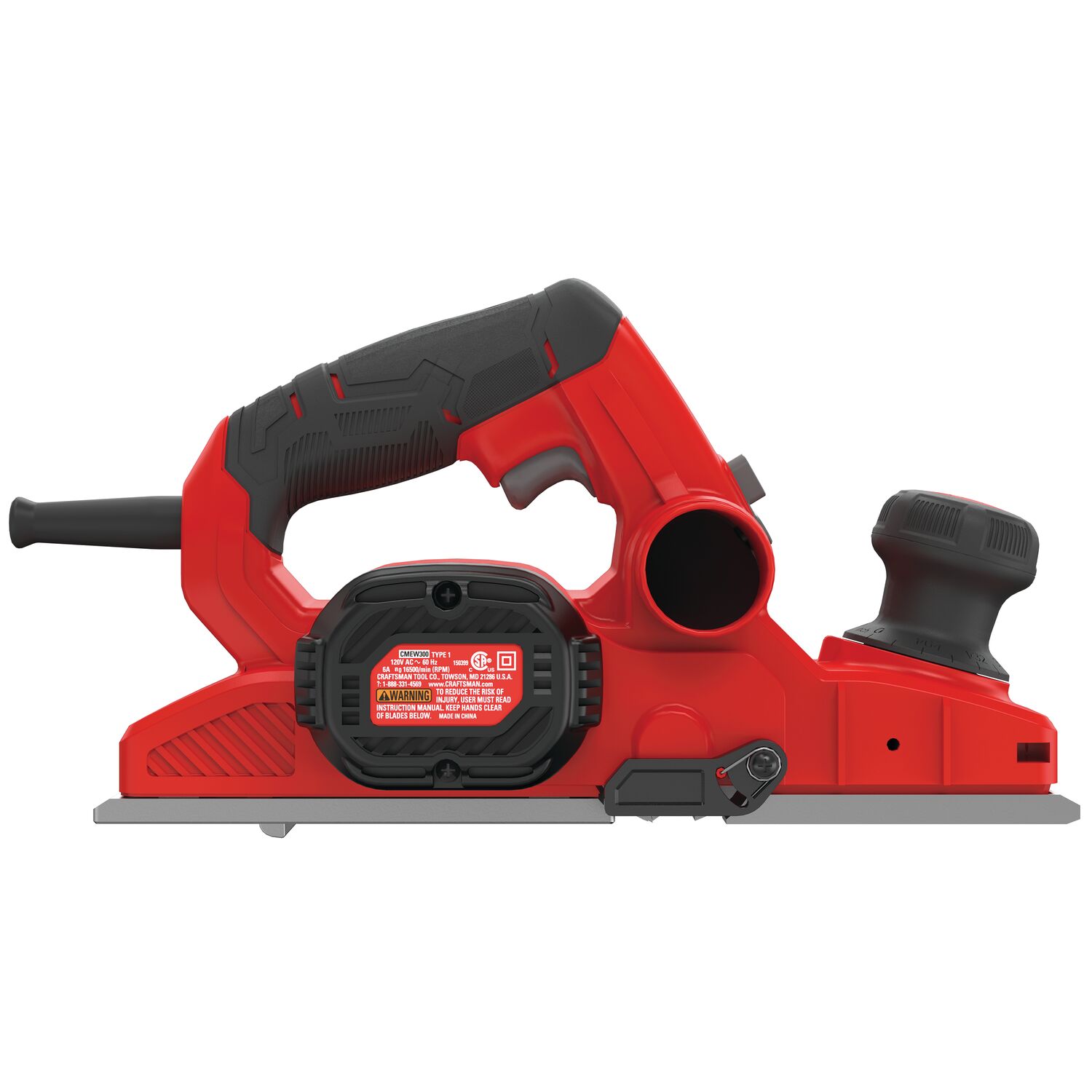 Cepillo Eléctrico de Mano CRAFTSMAN de 12.5 pulgadas y 6 amperios CMEW300