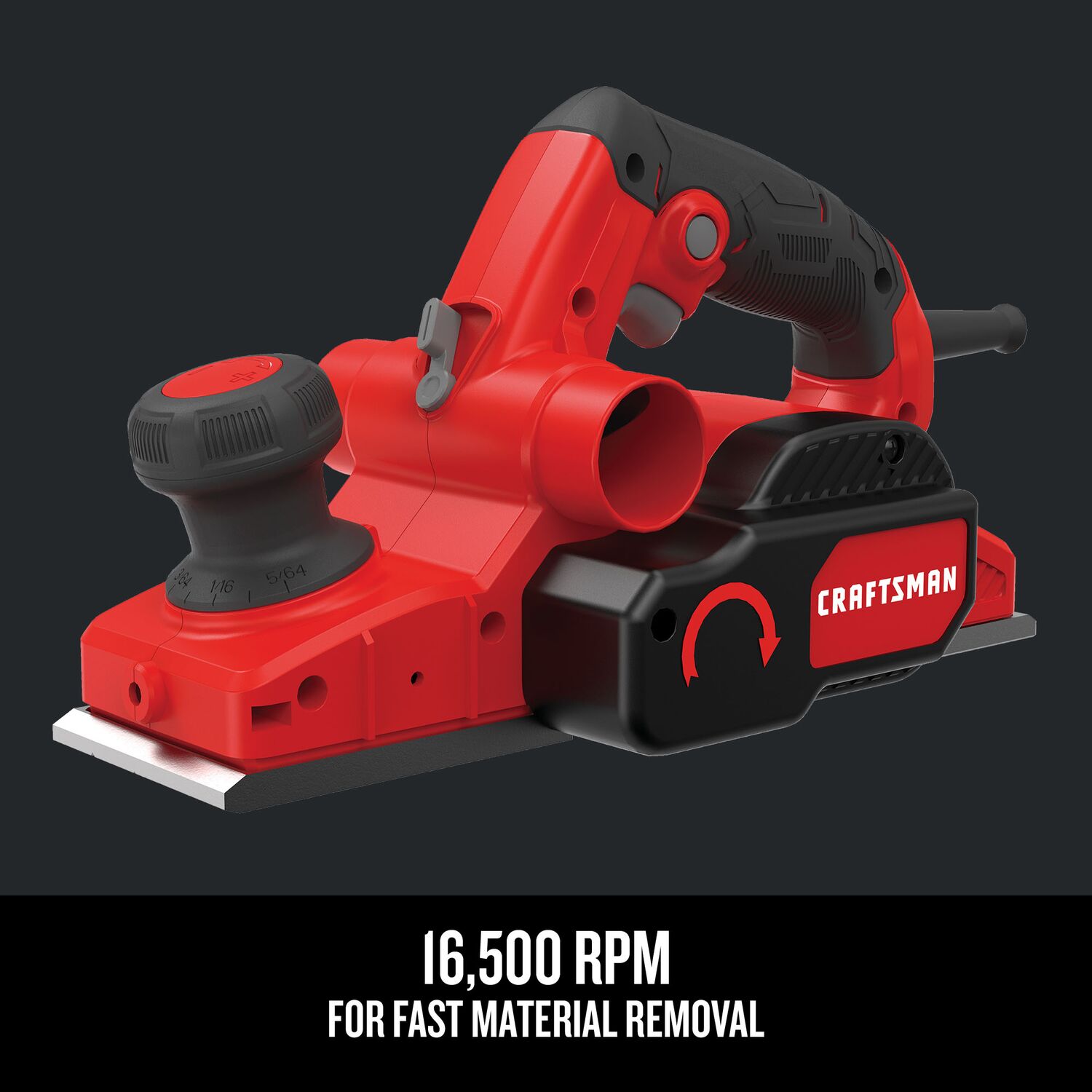 Cepillo Eléctrico de Mano CRAFTSMAN de 12.5 pulgadas y 6 amperios CMEW300