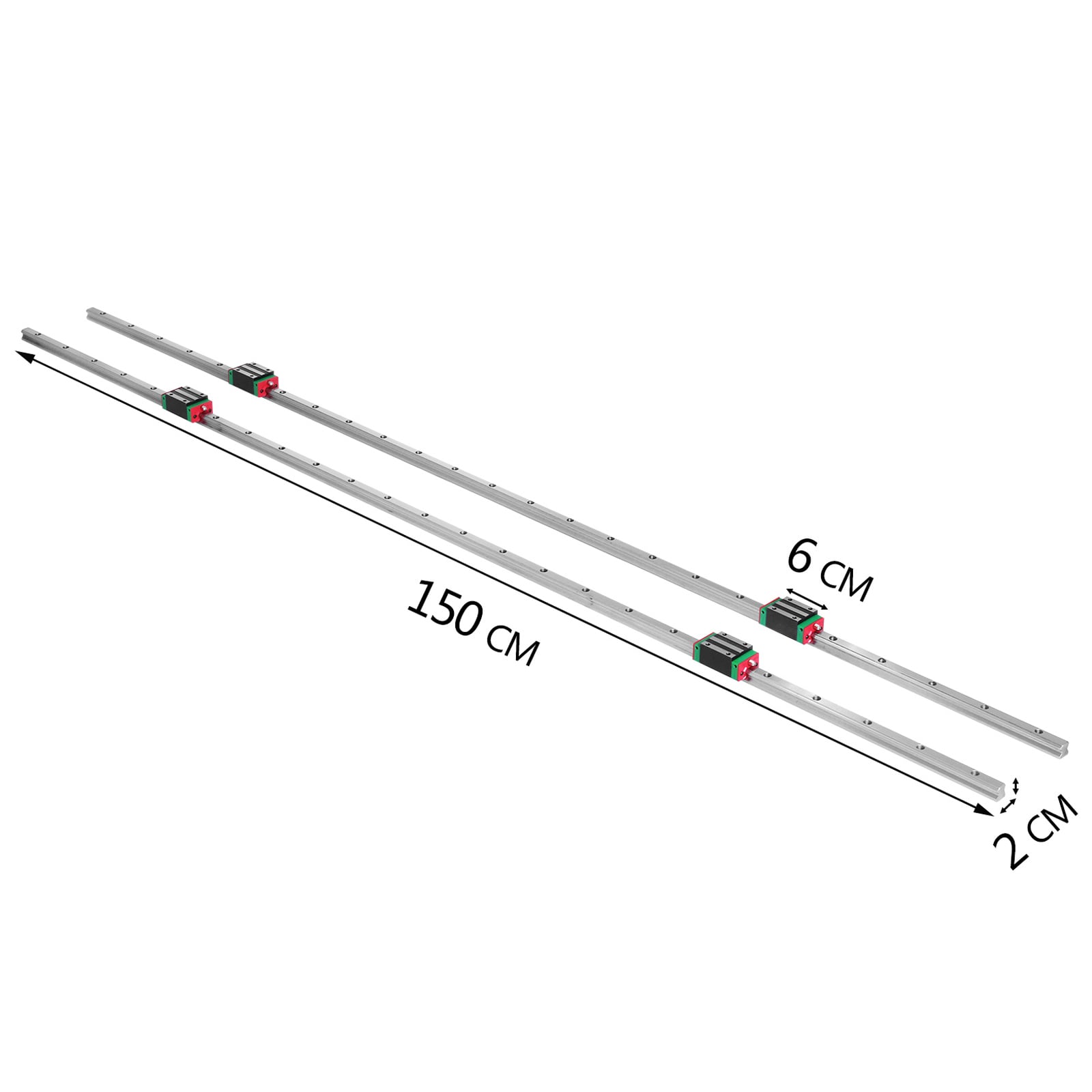 Kit de guía ajustable para riel HSR15X1500ZXFGTZ1V0 VEVOR