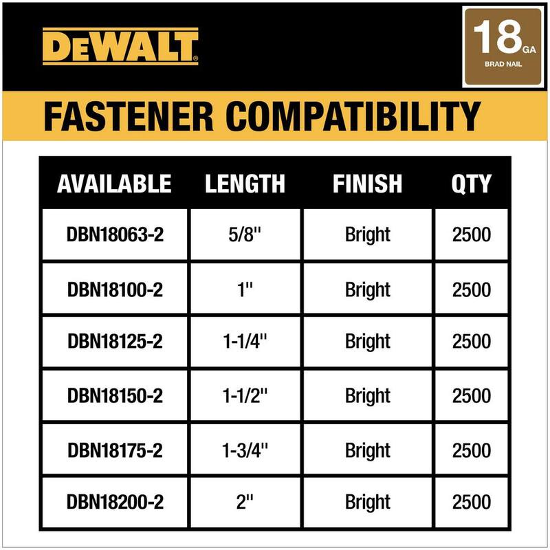 DEWALT 20V MAX XR Clavadora de Brad inalámbrica eléctrica de 18 calibre de ion de litio y Altavoz inalámbrico Bluetooth 20V MAX - DCN680BWDCR010