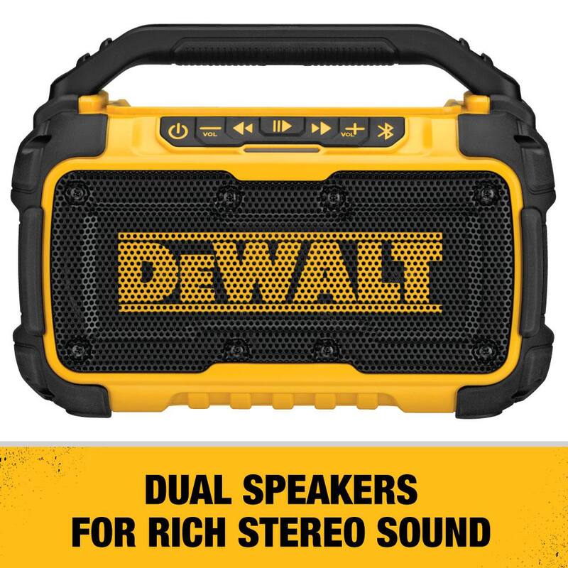 DEWALT 20V MAX XR Clavadora de Brad inalámbrica eléctrica de 18 calibre de ion de litio y Altavoz inalámbrico Bluetooth 20V MAX - DCN680BWDCR010