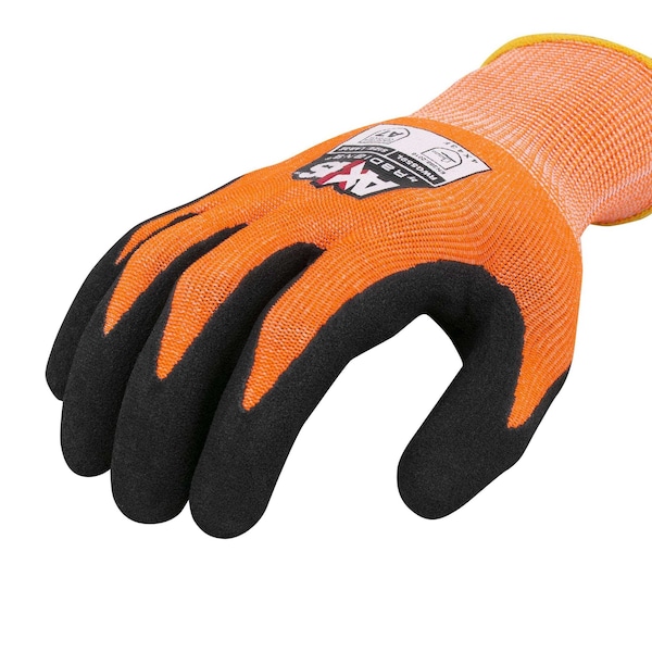 Guantes de Radians, Nivel de corte A6, color naranja de alta visibilidad, S - RWG559S