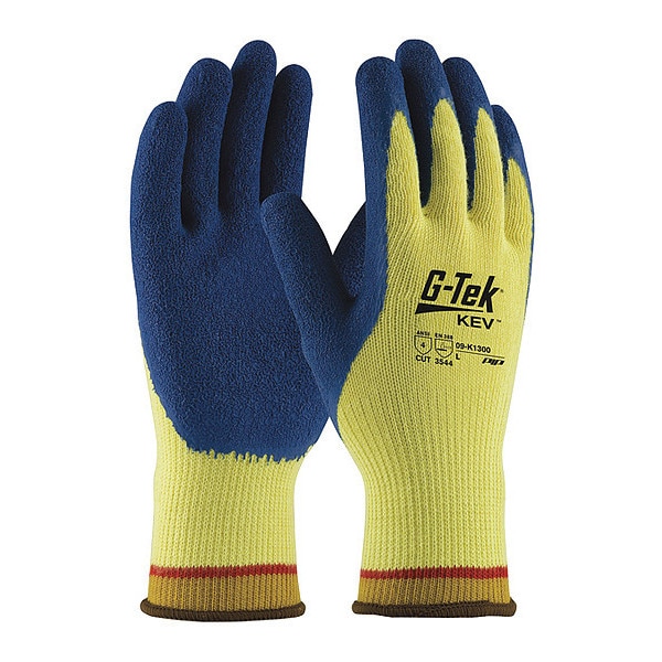 Guantes recubiertos resistentes a cortes Pip, Nivel de corte A4, Azul/Amarillo, S - 09-K1300/S.