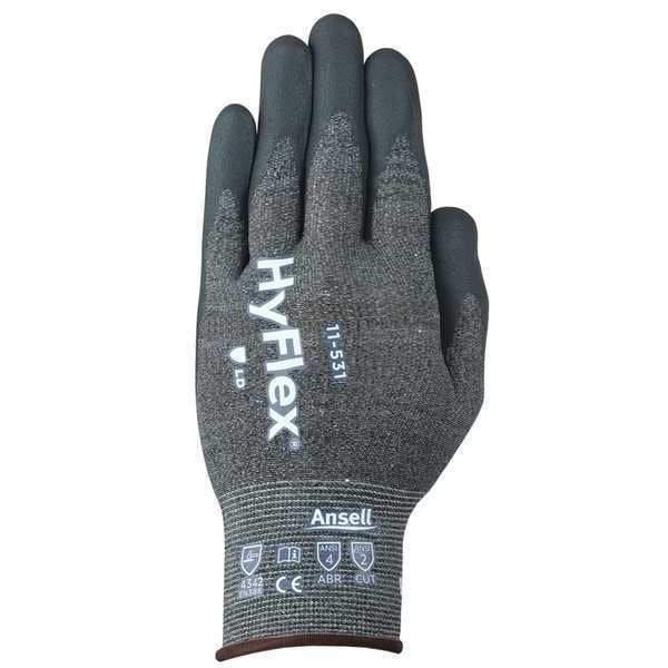 Guantes recubiertos resistentes a cortes de Ansell, Nivel de corte A2, calibre 18, gris, (8) - 11-531VP