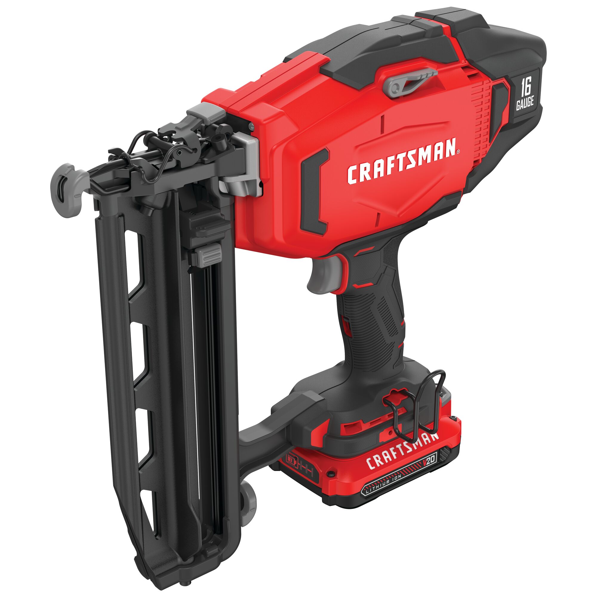 Clavadora recta inalámbrica V20 de 2-1/2 pulgadas de calibre 16 de CRAFTSMAN (Incluye batería) CMCN616C1.