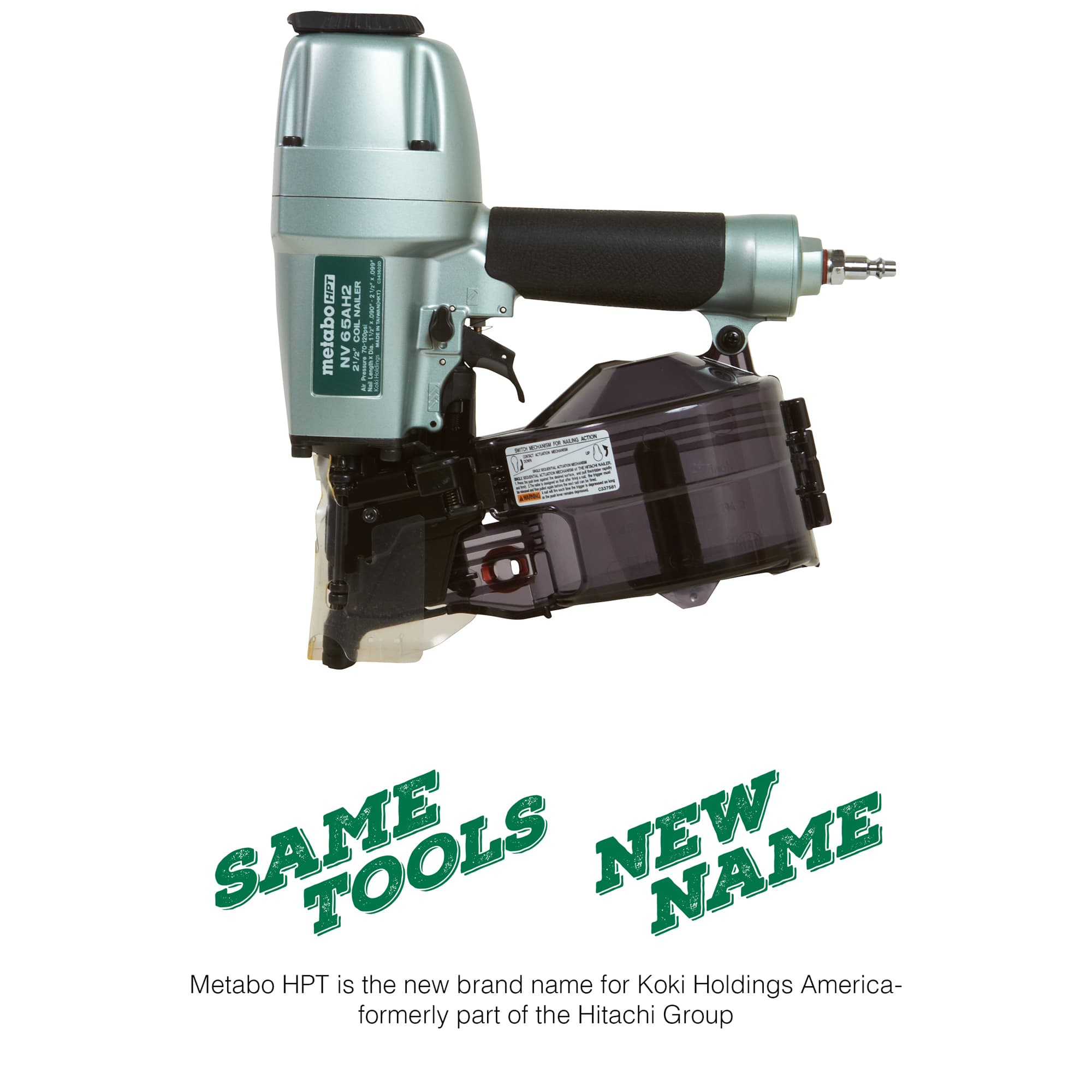 Clavadora neumática para revestimiento Metabo HPT de 2-1/2 pulgadas a 15 grados NV65AH2M
