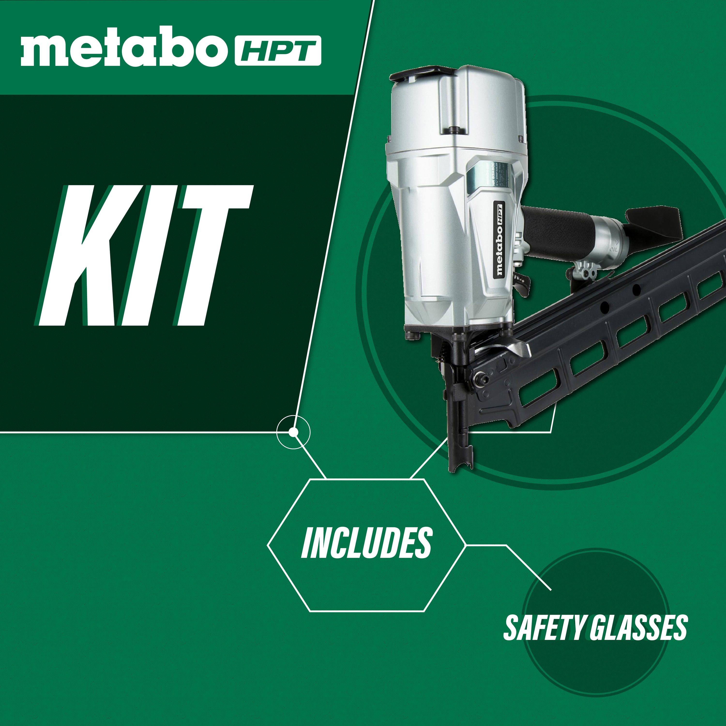 Clavadora neumática para estructuras con cabezal redondo Metabo HPT 3-1/4 pulgadas, ángulo de 21 grados NR83A5(S)M
