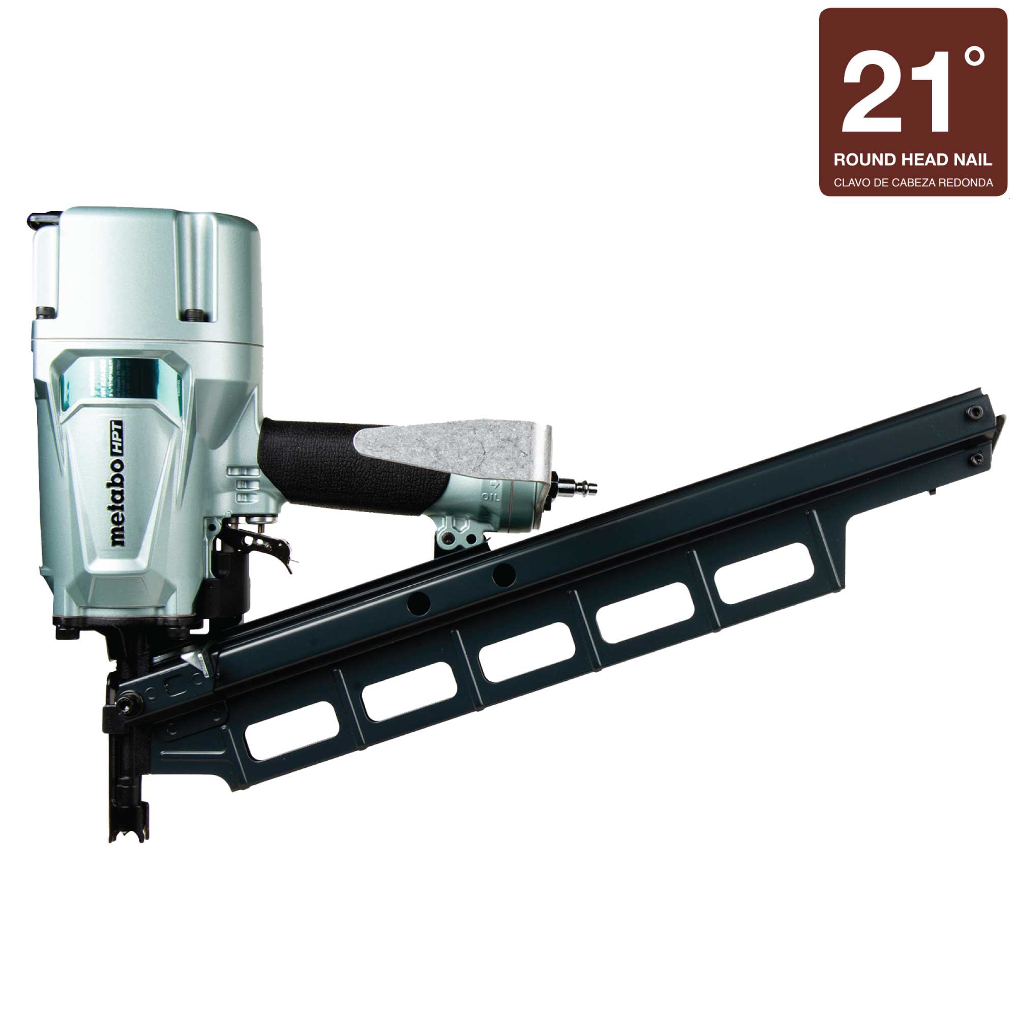 Clavadora neumática para estructuras con cabezal redondo Metabo HPT 3-1/4 pulgadas, ángulo de 21 grados NR83A5(S)M