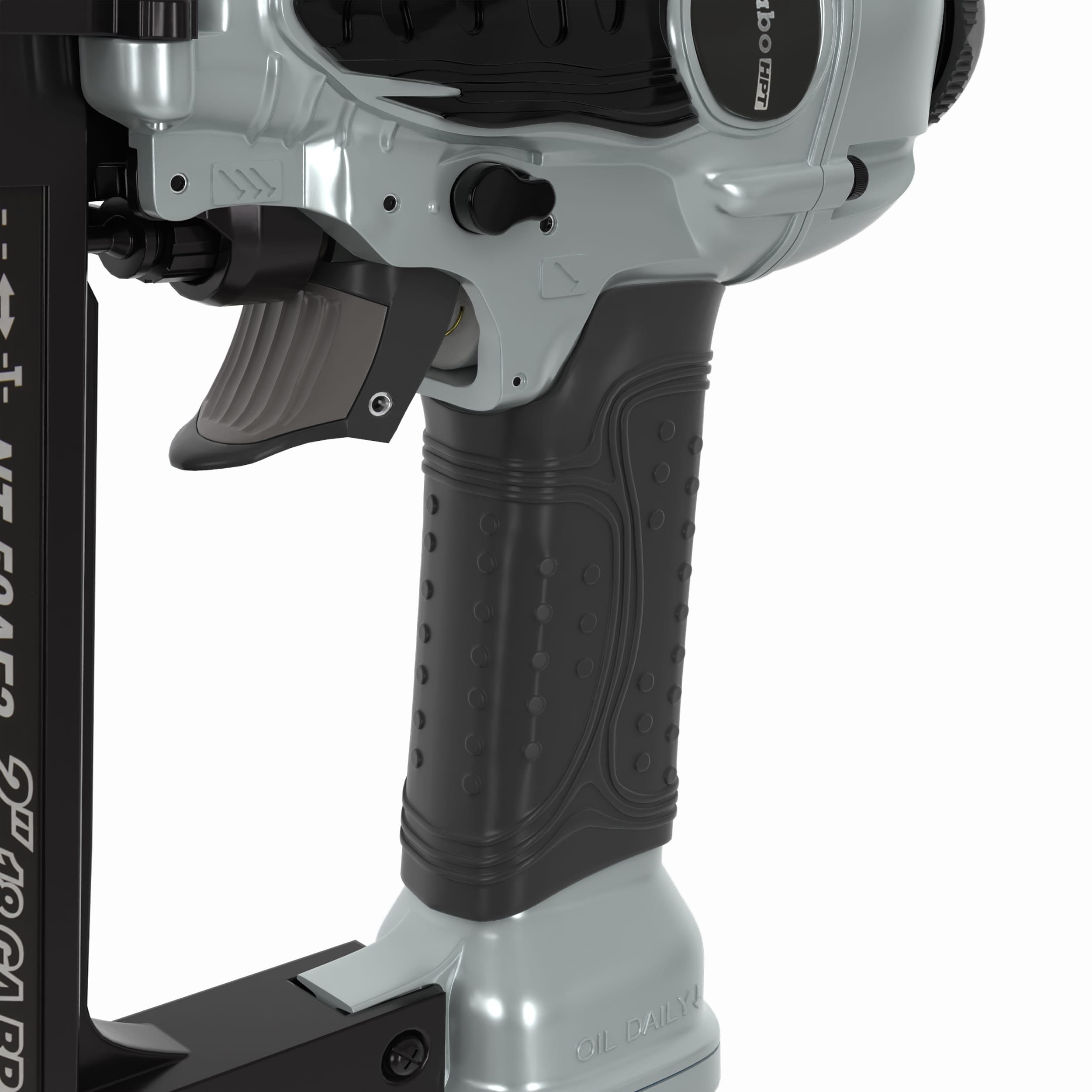 Clavadora neumática recta para clavos de brad de calibre 18 de Metabo HPT NT50AE2M de 2 pulgadas.