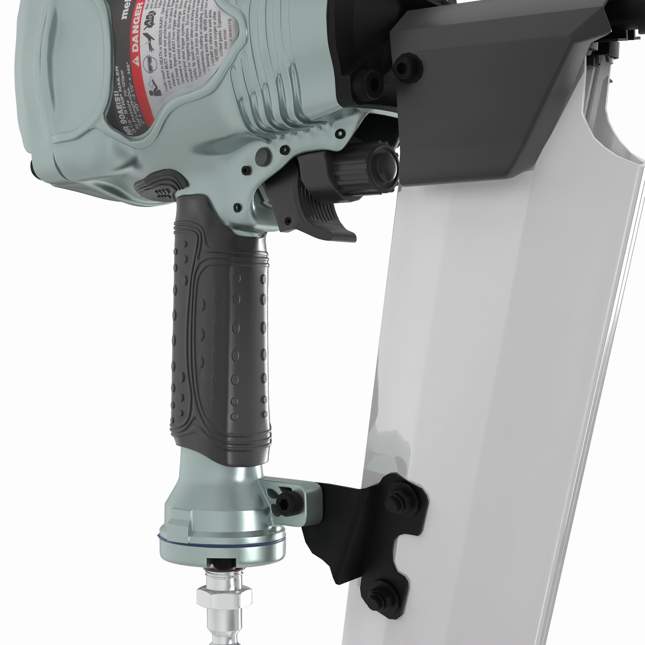 Clavadora neumática de cabezal redondo de 21 grados Metabo HPT 3-1/2 pulgadas NR90AES1M
