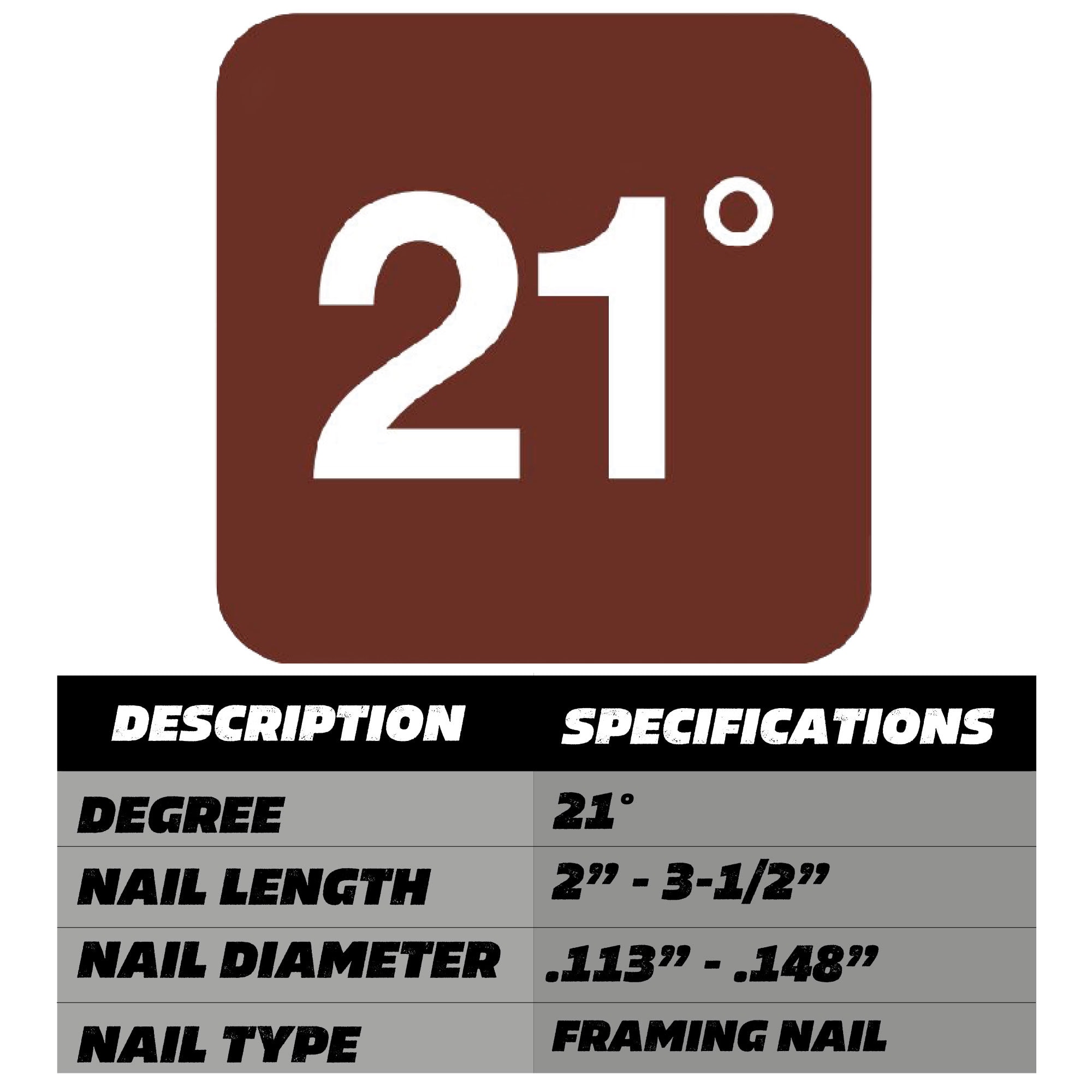 Clavadora neumática de cabezal redondo de 21 grados Metabo HPT 3-1/2 pulgadas NR90AES1M