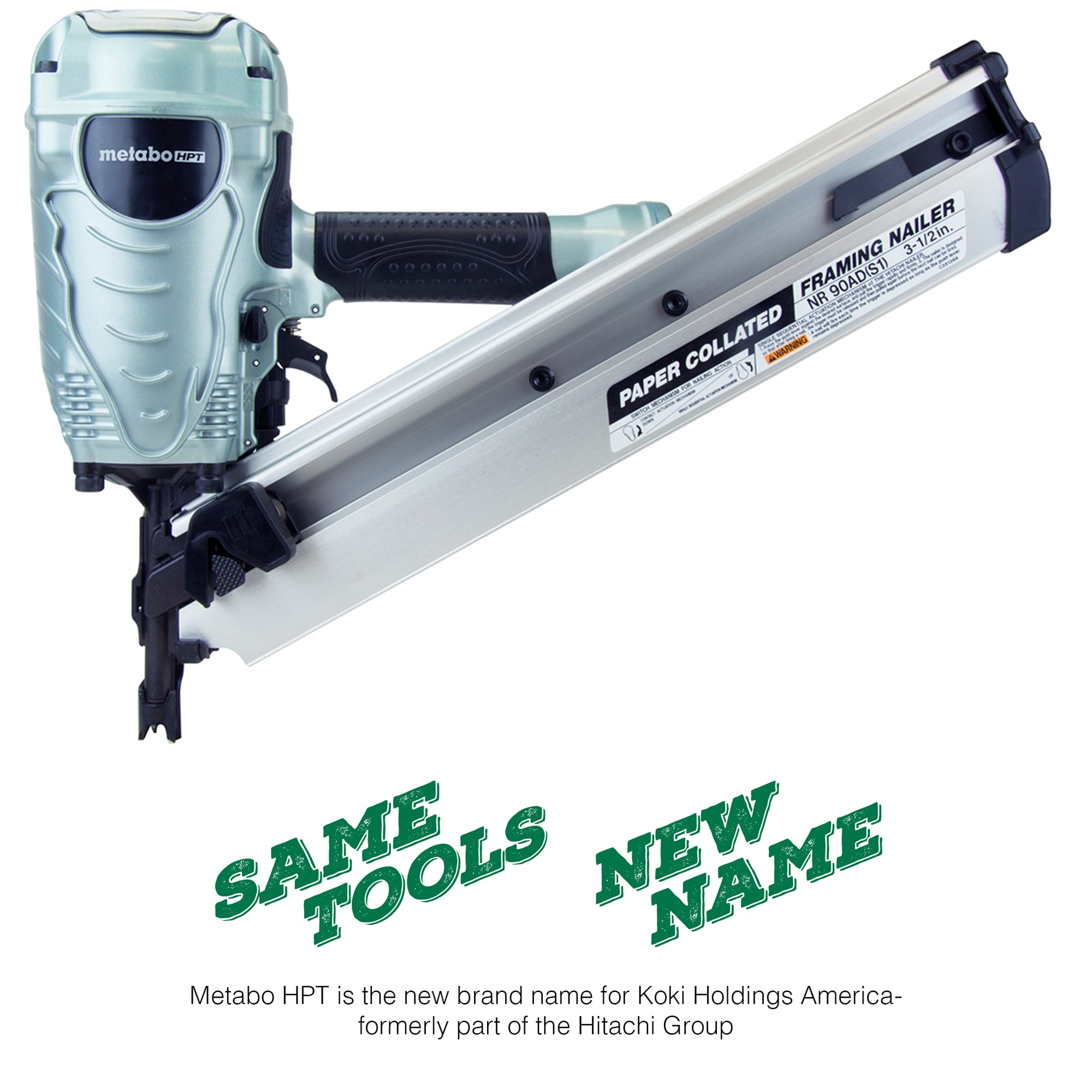 Clavadora neumática para marcos de 3-1/2 pulgadas a 30 grados Metabo HPT NR90ADS1M