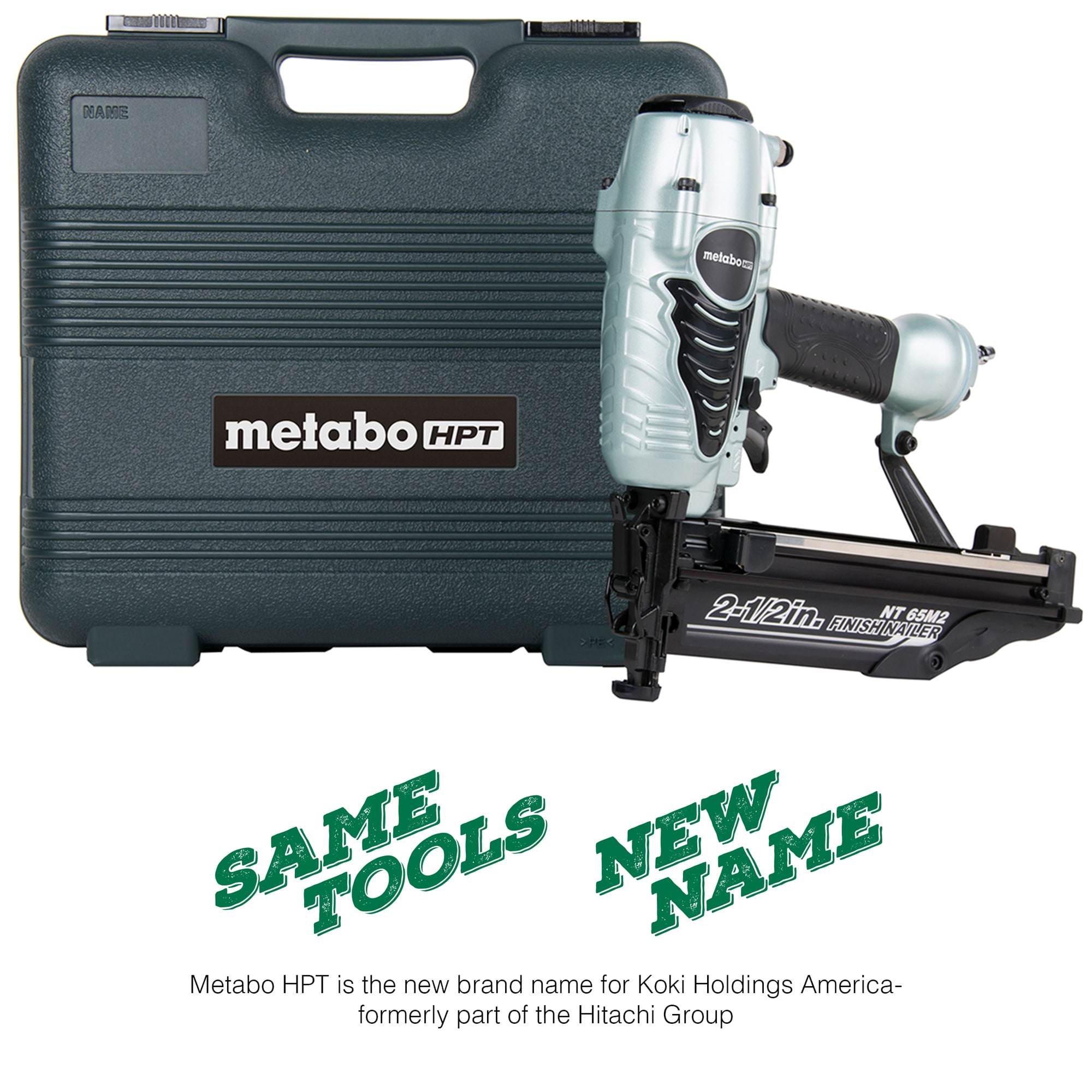 Clavadora de acabado recta neumática de 16 galgas de 2-1/2 pulgadas Metabo HPT NT65M2SM