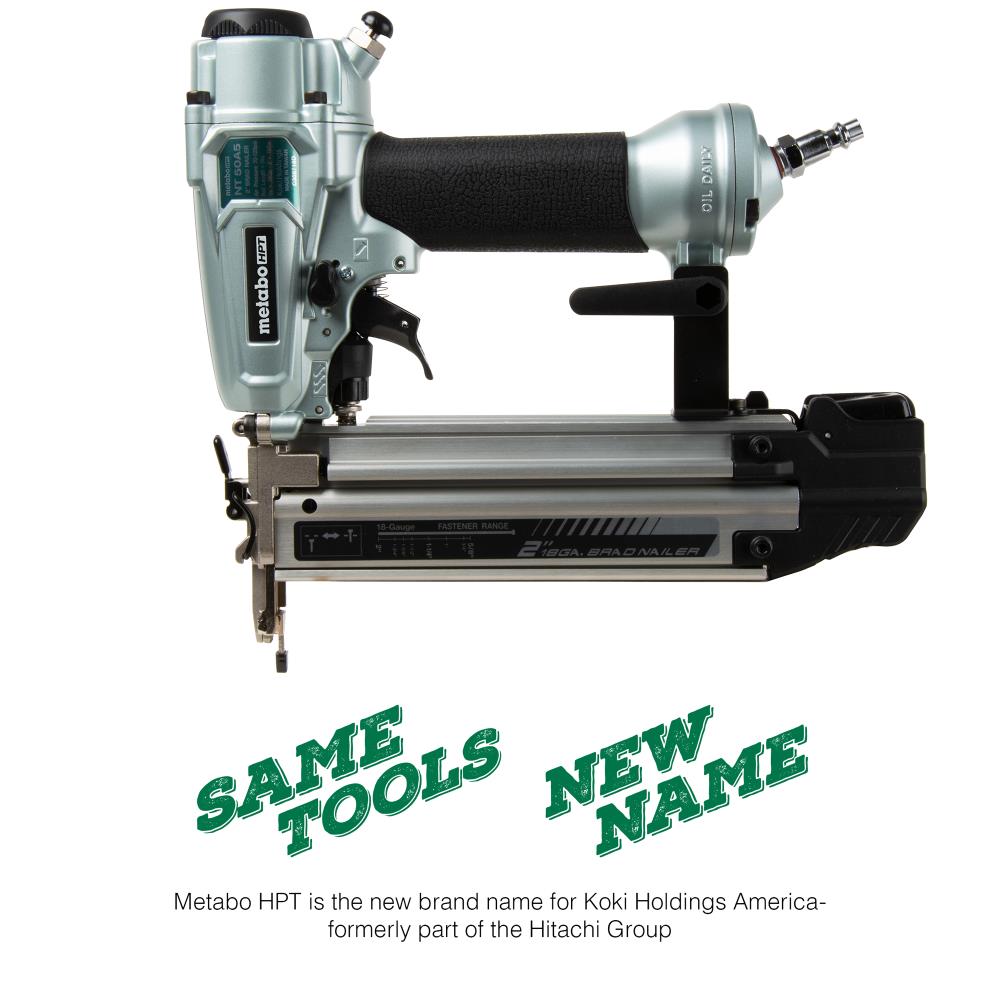 Clavadora neumática recta de brads de calibre 18 de 2 pulgadas Metabo HPT NT50A5M