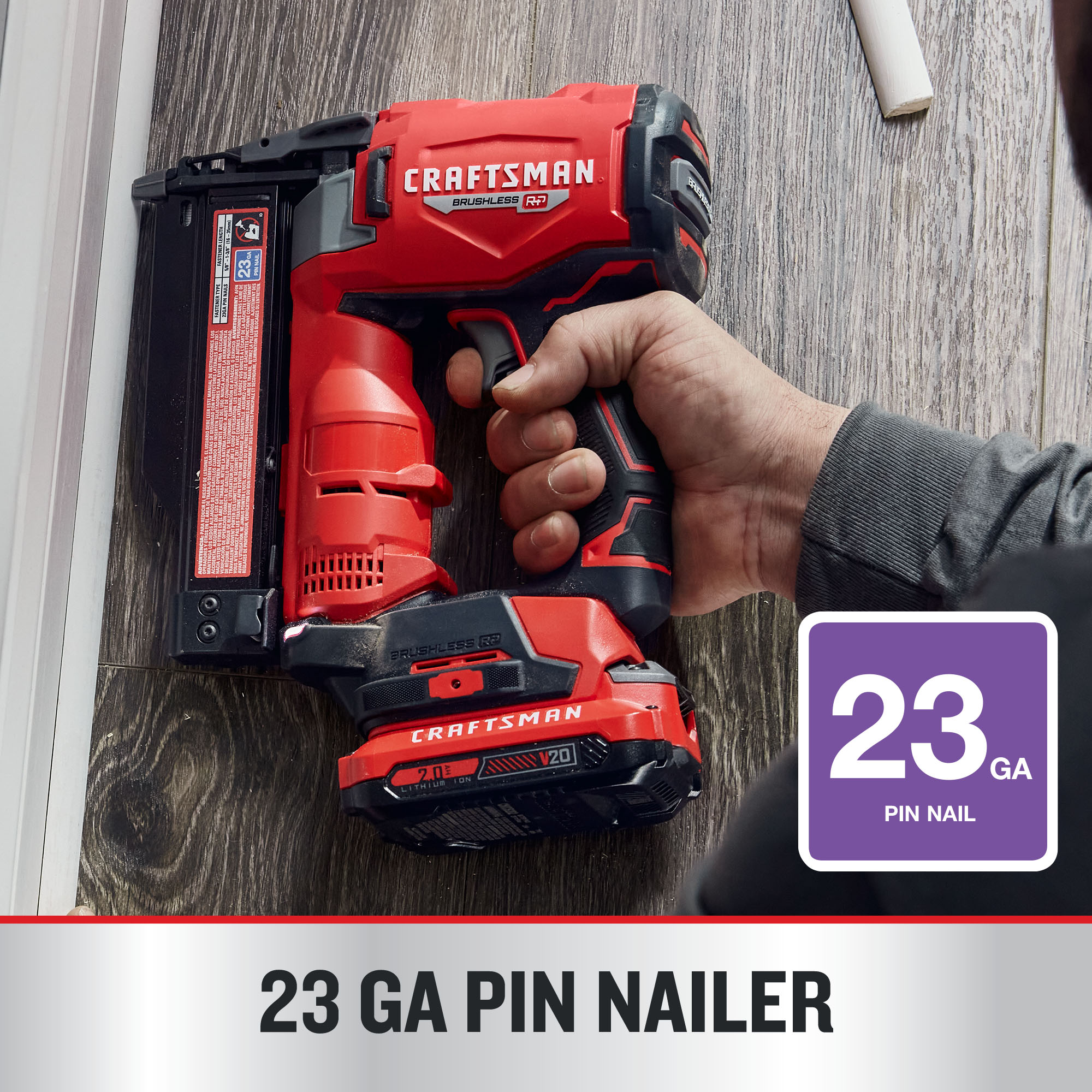 Clavadora sin cable CRAFTSMAN V20 Brushless RP de calibre 23 de 1-3/8 pulgadas (batería y cargador no incluidos)