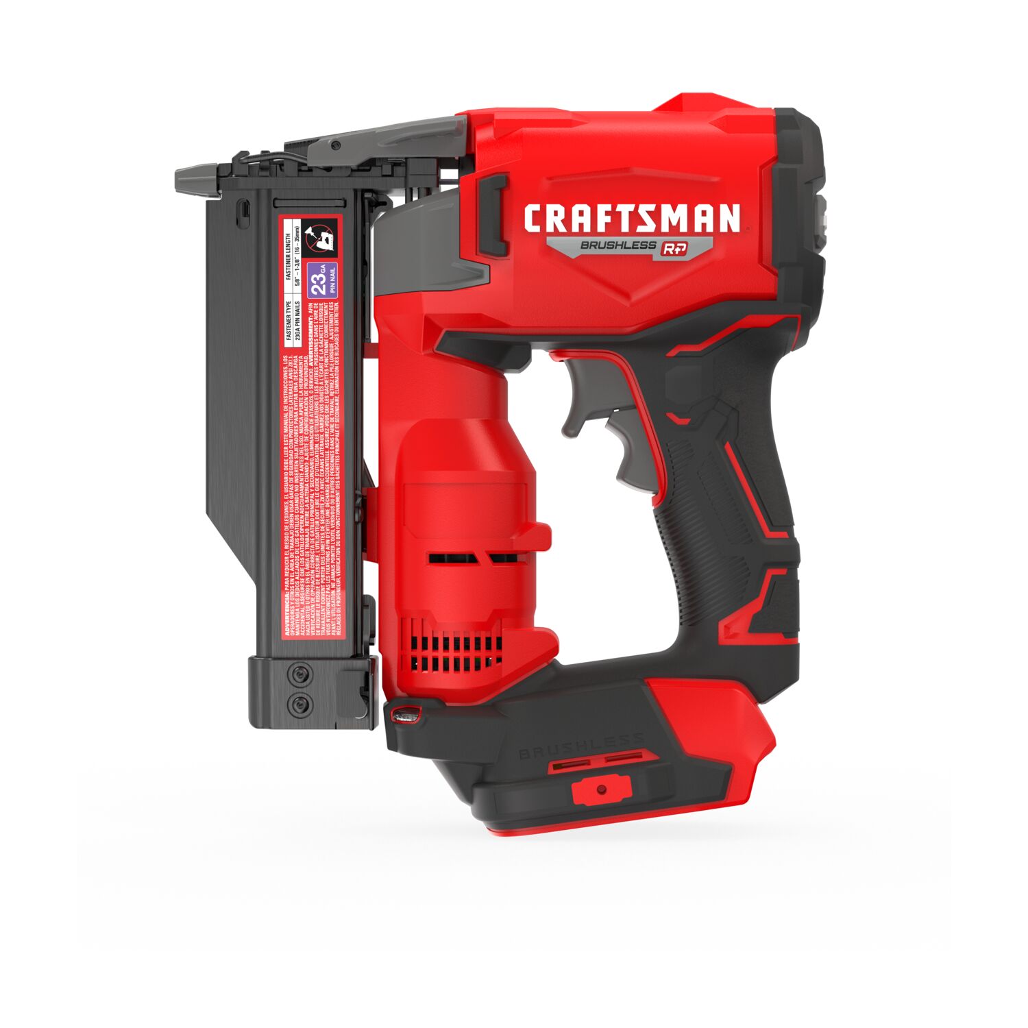Clavadora sin cable CRAFTSMAN V20 Brushless RP de calibre 23 de 1-3/8 pulgadas (batería y cargador no incluidos)