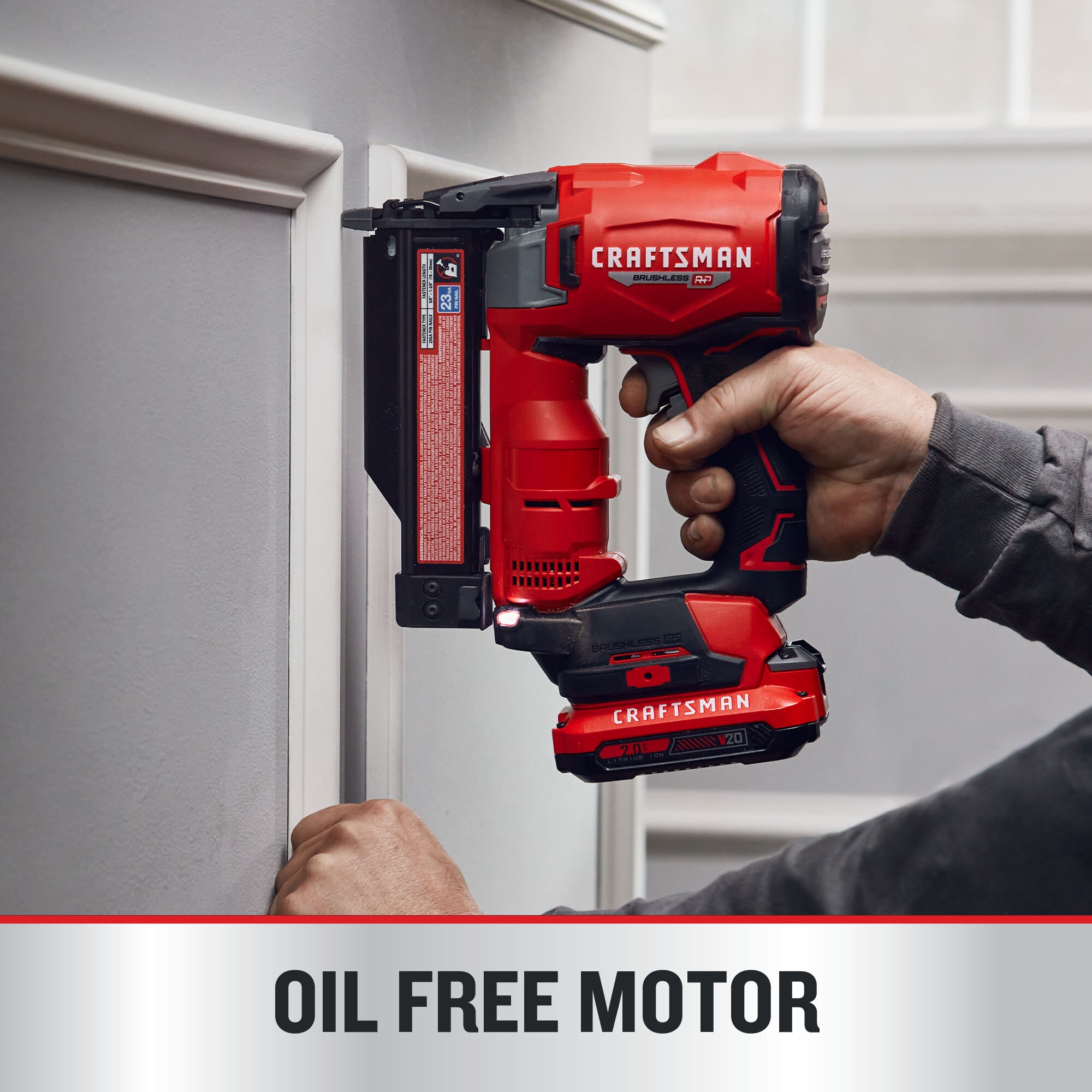 Clavadora sin cable CRAFTSMAN V20 Brushless RP de calibre 23 de 1-3/8 pulgadas (batería y cargador no incluidos)