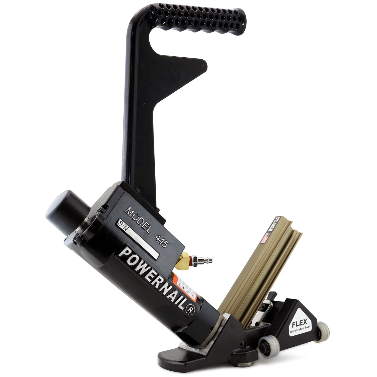 Clavadora neumática de pisos Powernail 445 de 2 pulgadas, calibre 16