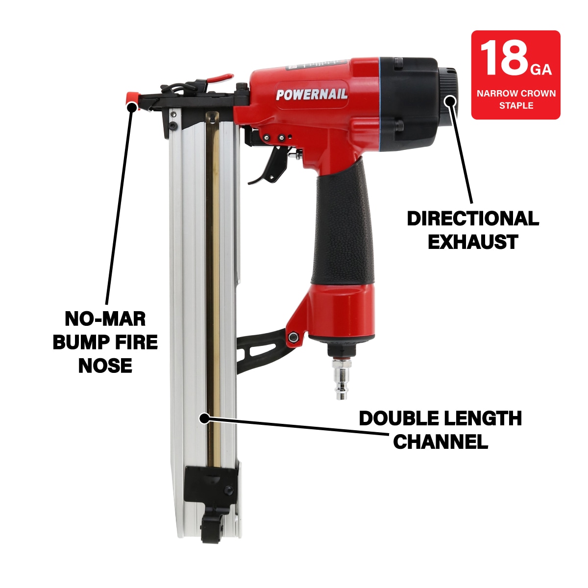Clavadora neumática para pisos de 18-gauge Powernail 1890U de 1-1/2 pulgadas