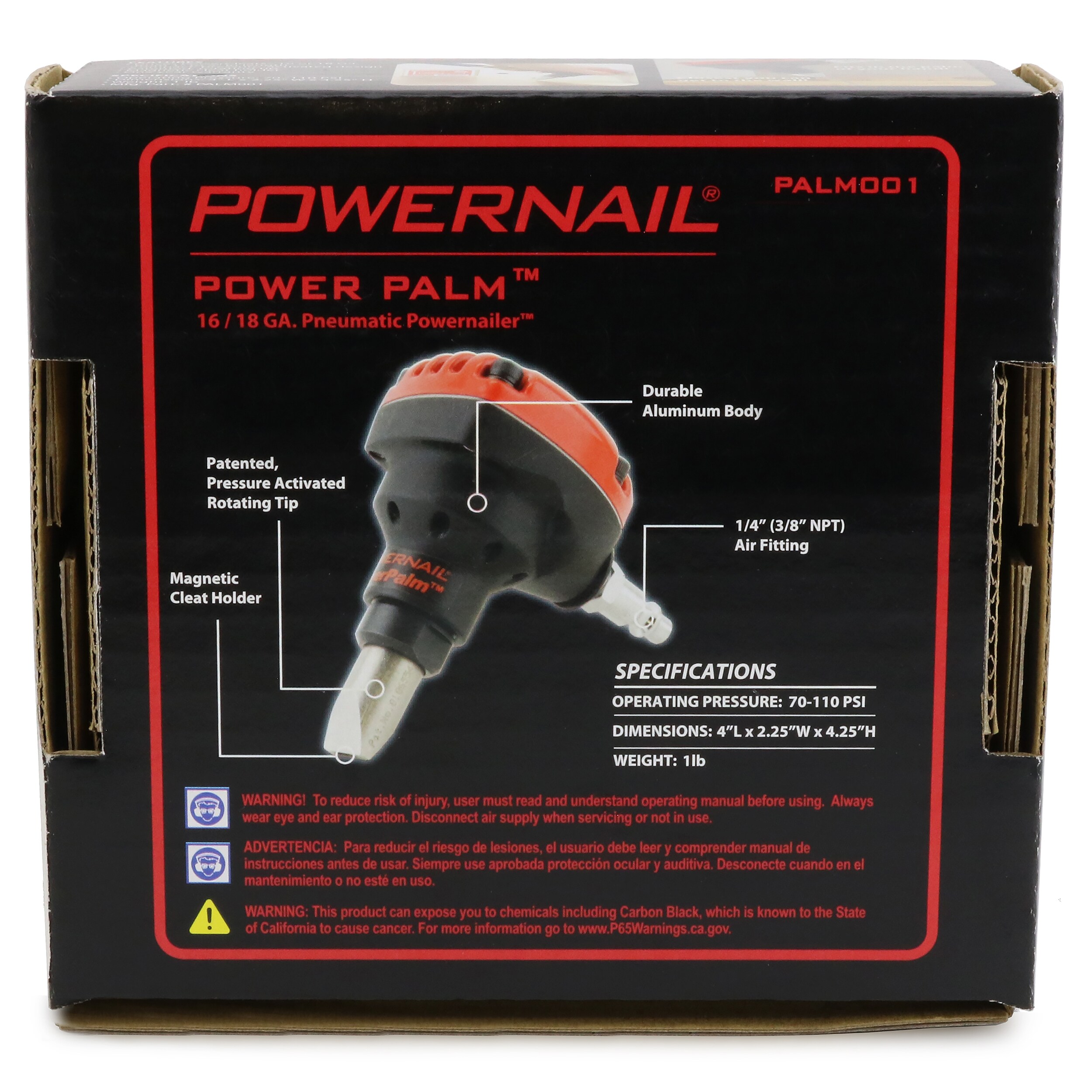 
Clavadora de Pisos Neumática de 16 Gauges Powernail Power Palm 2-en-1