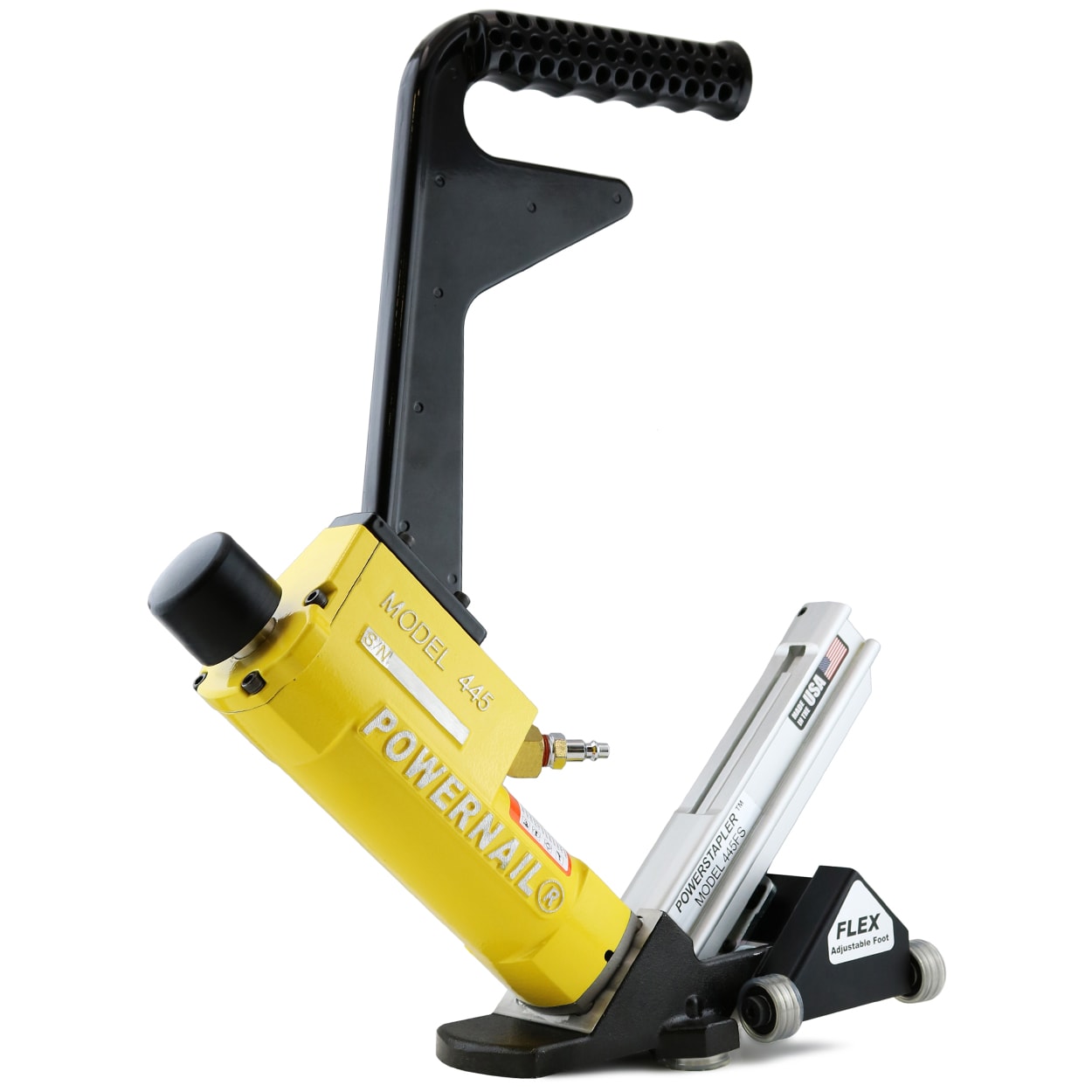 Clavadora neumática de suelo Powernail 445FS de 2 pulgadas y calibre 15