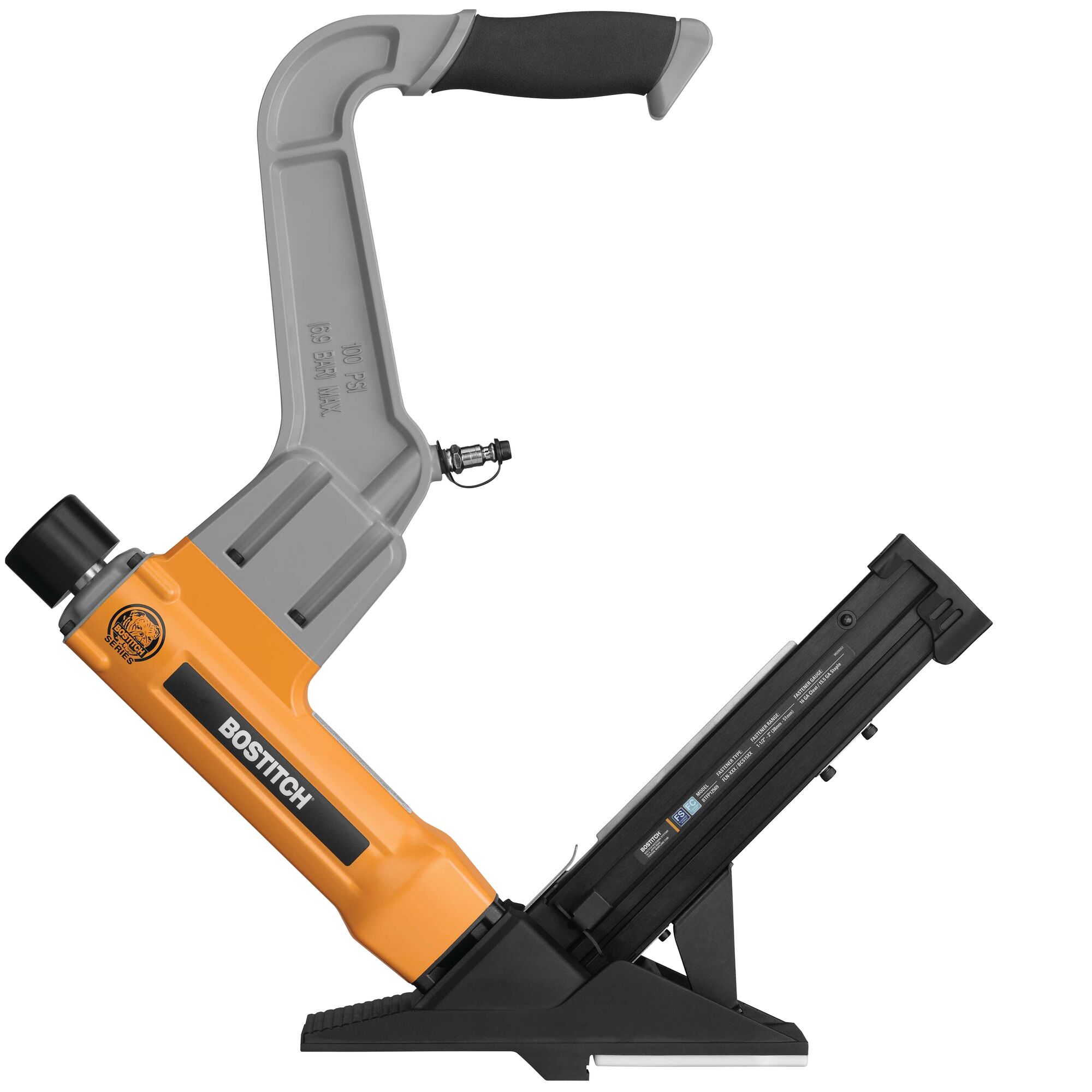 Clavadora neumática de pisos Bostitch Bulldog 2-en-1 de calibre 16