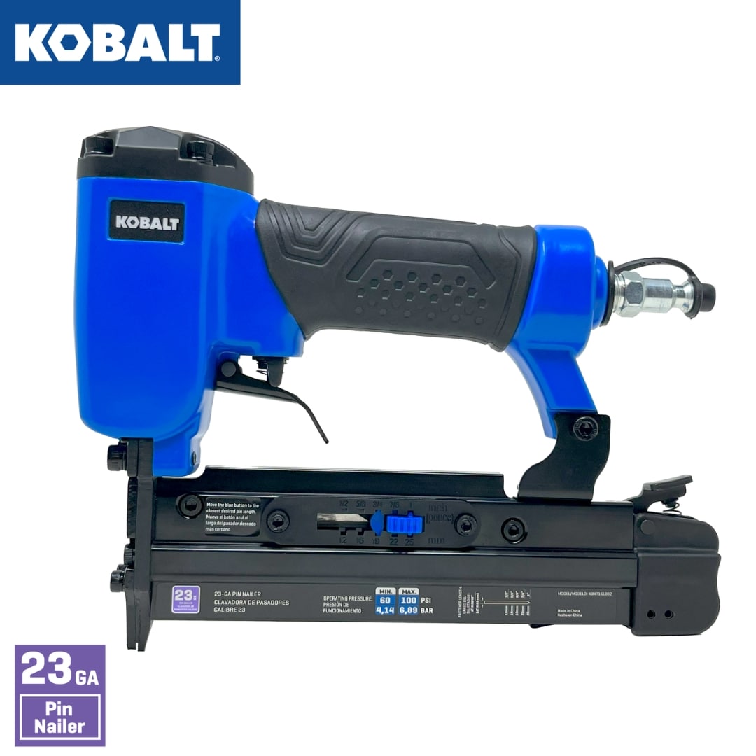 Clavadora Kobalt de 1 pulgada, calibre 23 - Clavadora neumática de pines KBAT161002