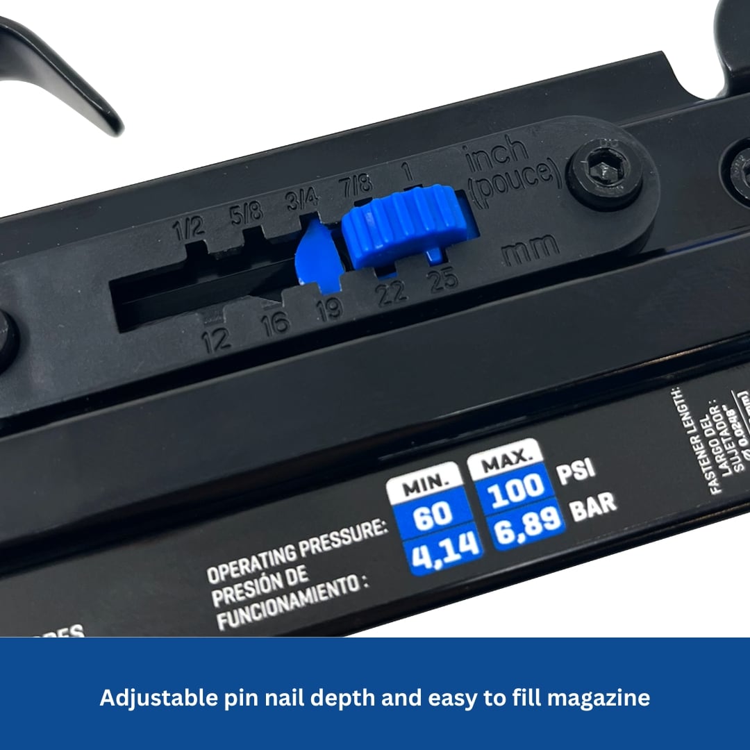 Clavadora Kobalt de 1 pulgada, calibre 23 - Clavadora neumática de pines KBAT161002