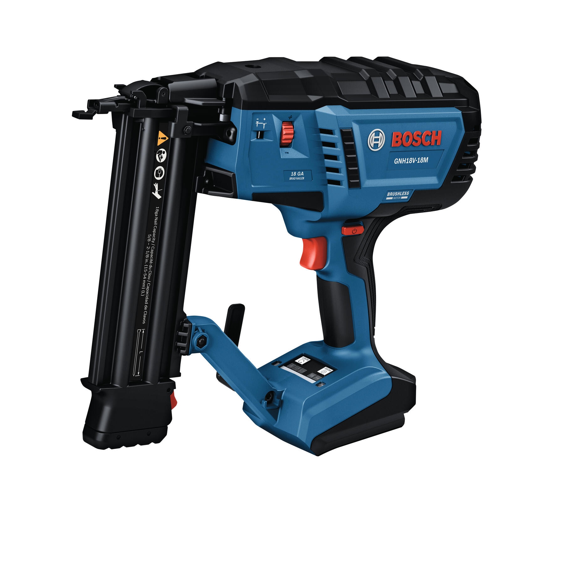 Clavadora inalámbrica Bosch 18V sin escobillas de 2-1/8 pulgadas y calibre 18 GNH18V-18MN
