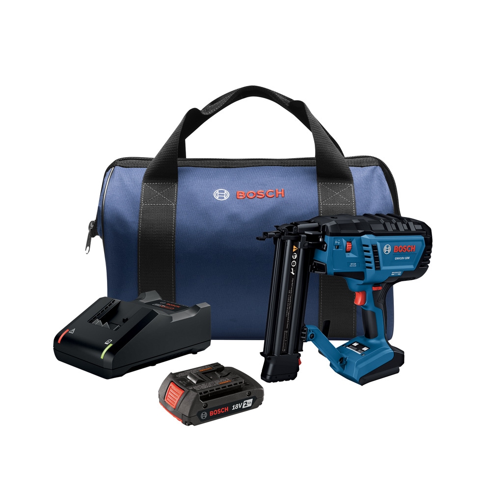 Clavadora inalámbrica Bosch de 18-Voltios sin escobillas de 2-1/2 pulgadas, Calibre 18 (Batería incluida) GNH18V-18MB12