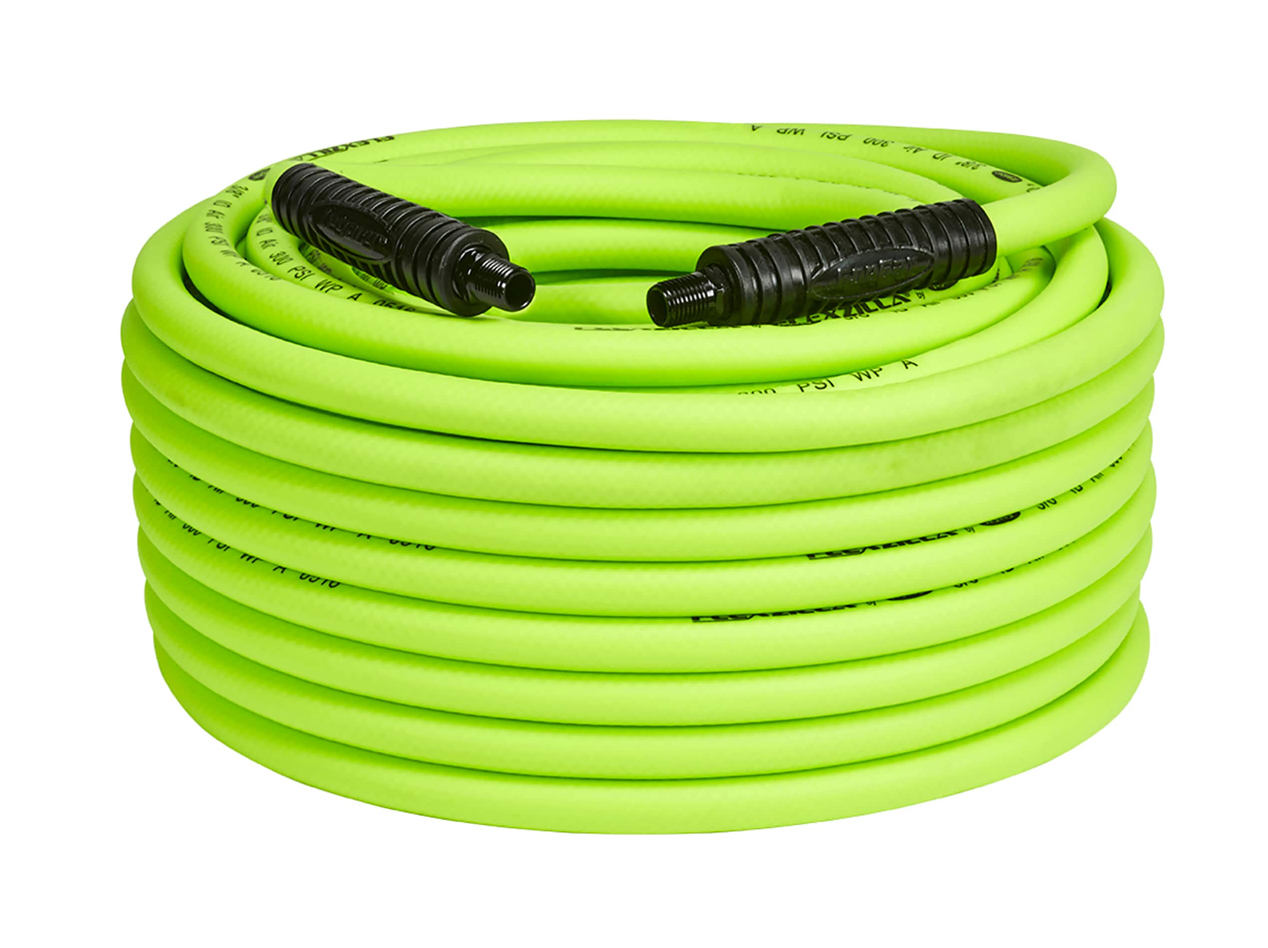 Manguera de Aire Flexzilla, 3/8 pulgadas x 100 pies, Conexiones de 1/4 pulgadas MNPT HFZ38100YW2