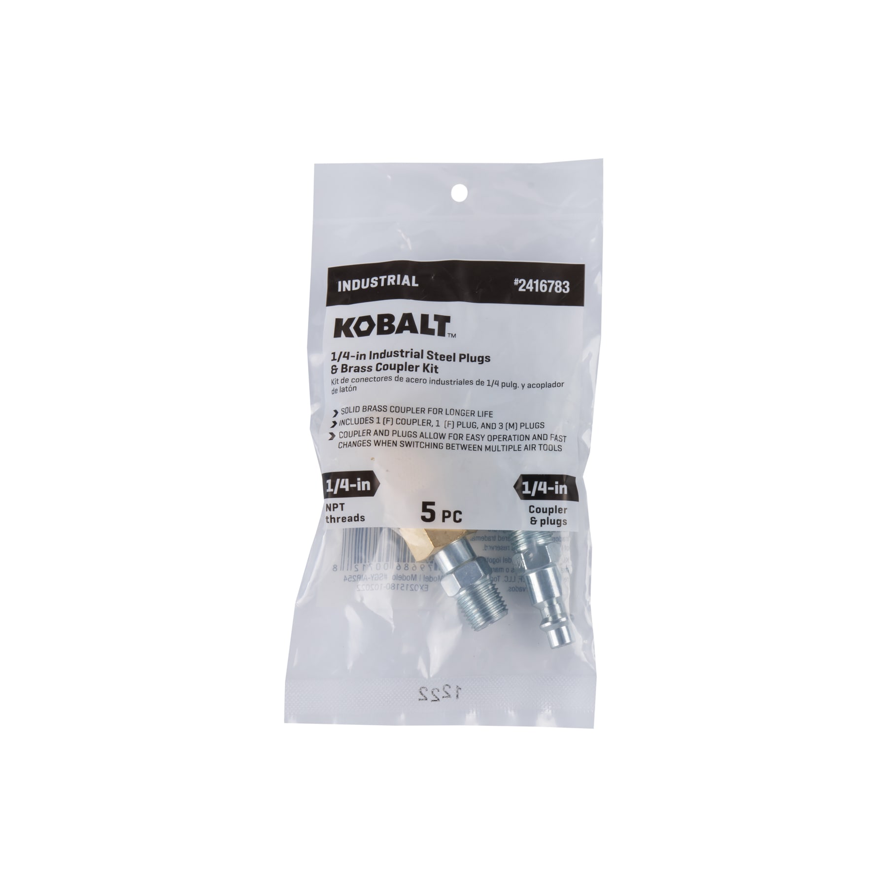 Kit de Conexión Industrial Kobalt de 5 Piezas de 1/4 de Pulgada