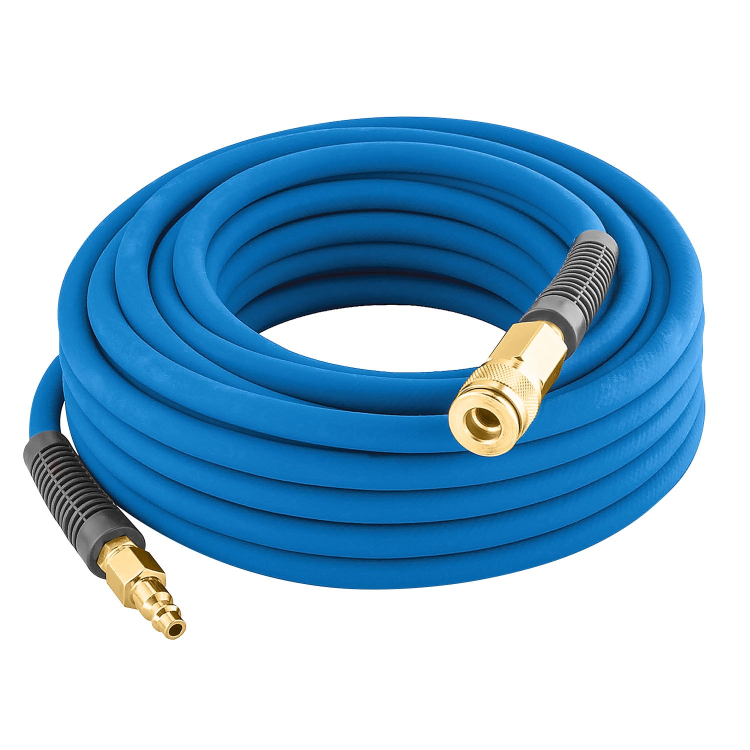 Manguera de aire híbrida de PVC / goma de 3/8 pulg. X 50 pies de Estwing con accesorios de latón de 1/4 pulg. E3850PVCR