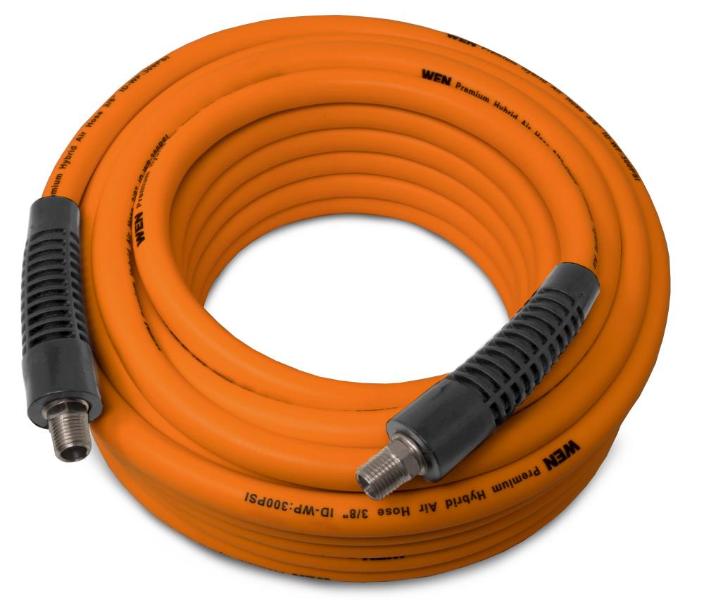Manguera neumática de aire híbrida de polímero de 50 pies por 3/8 pulgadas y 300 psi.