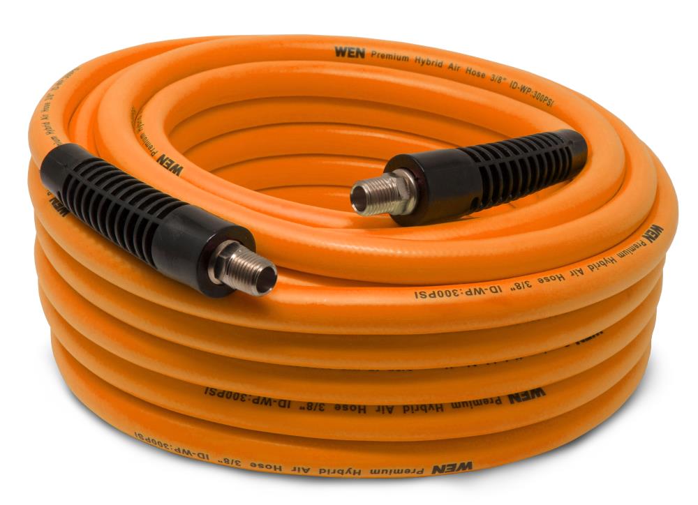 Manguera neumática de aire híbrida de polímero de 50 pies por 3/8 pulgadas y 300 psi.