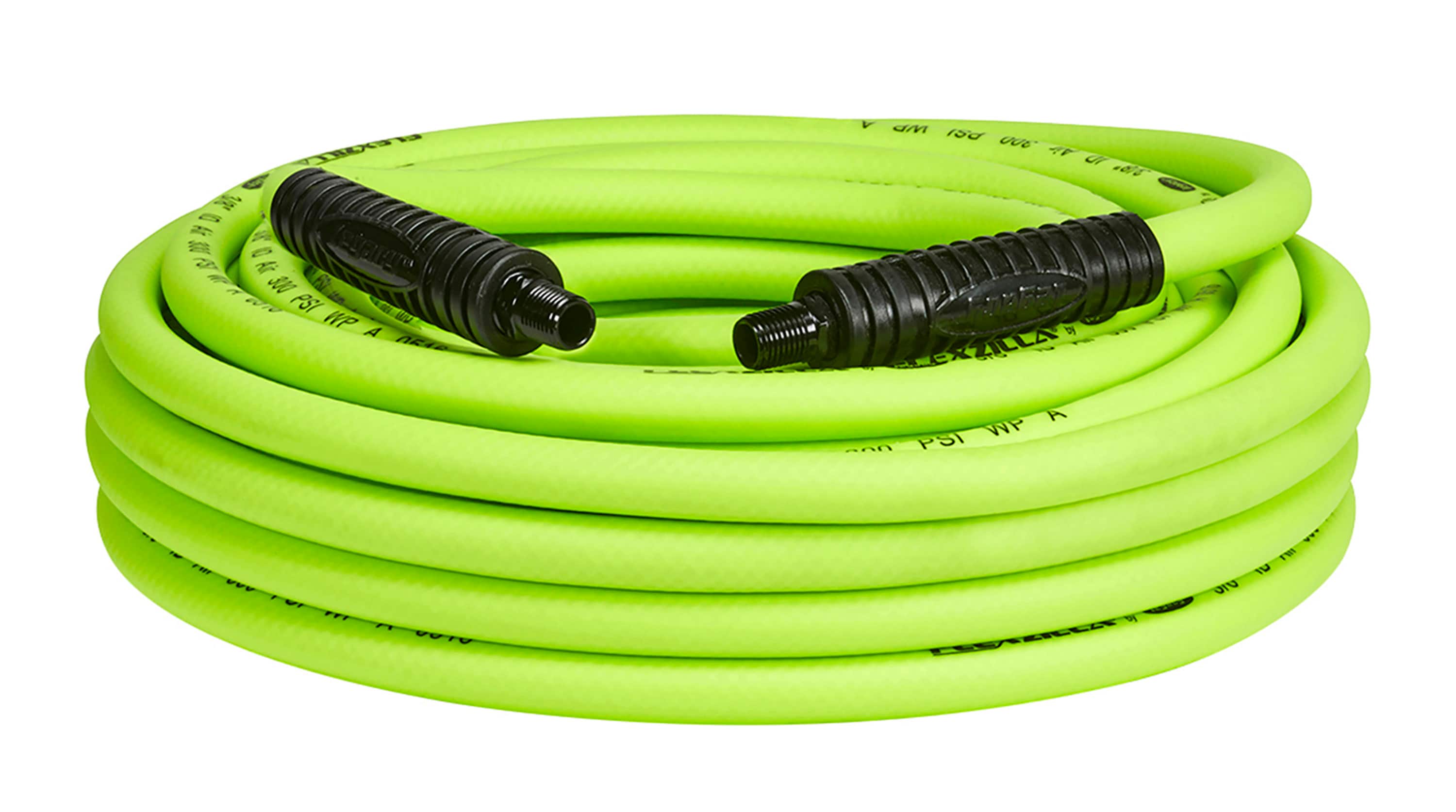 Manguera de Aire Flexzilla, 3/8 pulgadas x 50 pies, Conexiones de 1/4 pulgadas Mnpt HFZ3850YW2