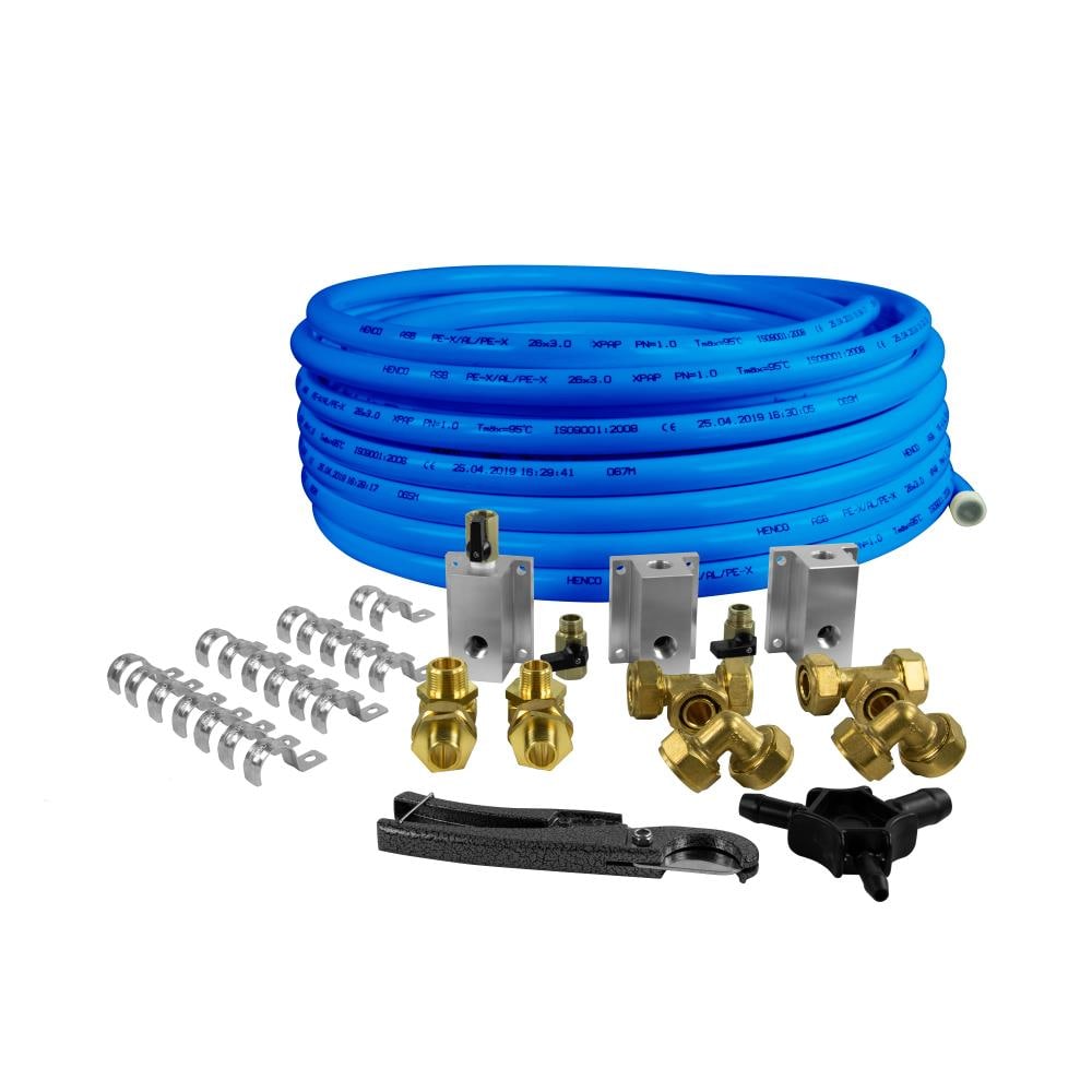 Sistema de tuberías de aire comprimido flexible de aluminio de 3/4 pulg. x 100 pies para aire industrial