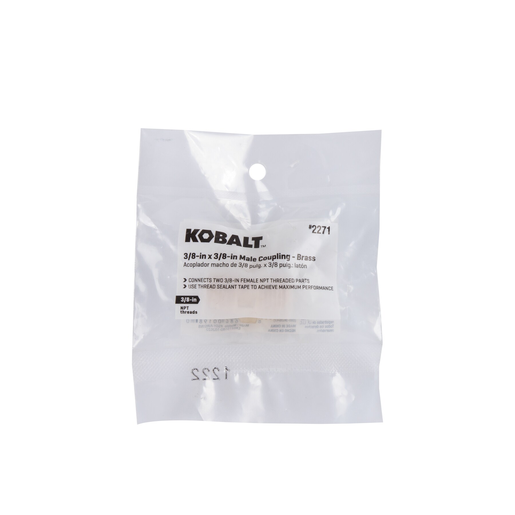 Acoplador Macho de 3/8 pulgadas x 3/8 pulgadas Kobalt
